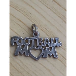 .925 Football Mom Sterling Silver Jewelry Charm #football #love #mom